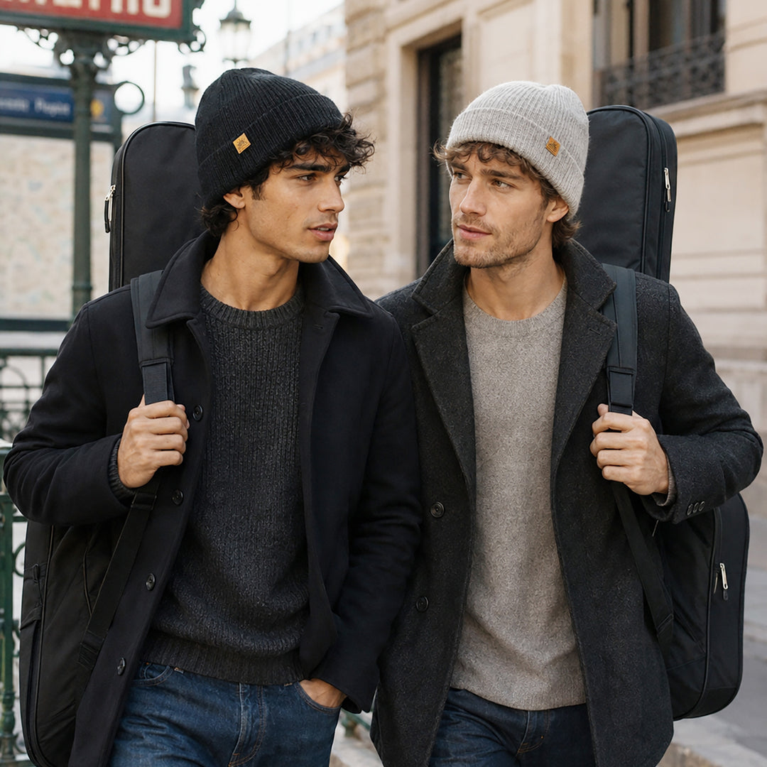 Alpaca and Wool Blend Knit Beanie Hat in Fog Grey - Fog Grey Age