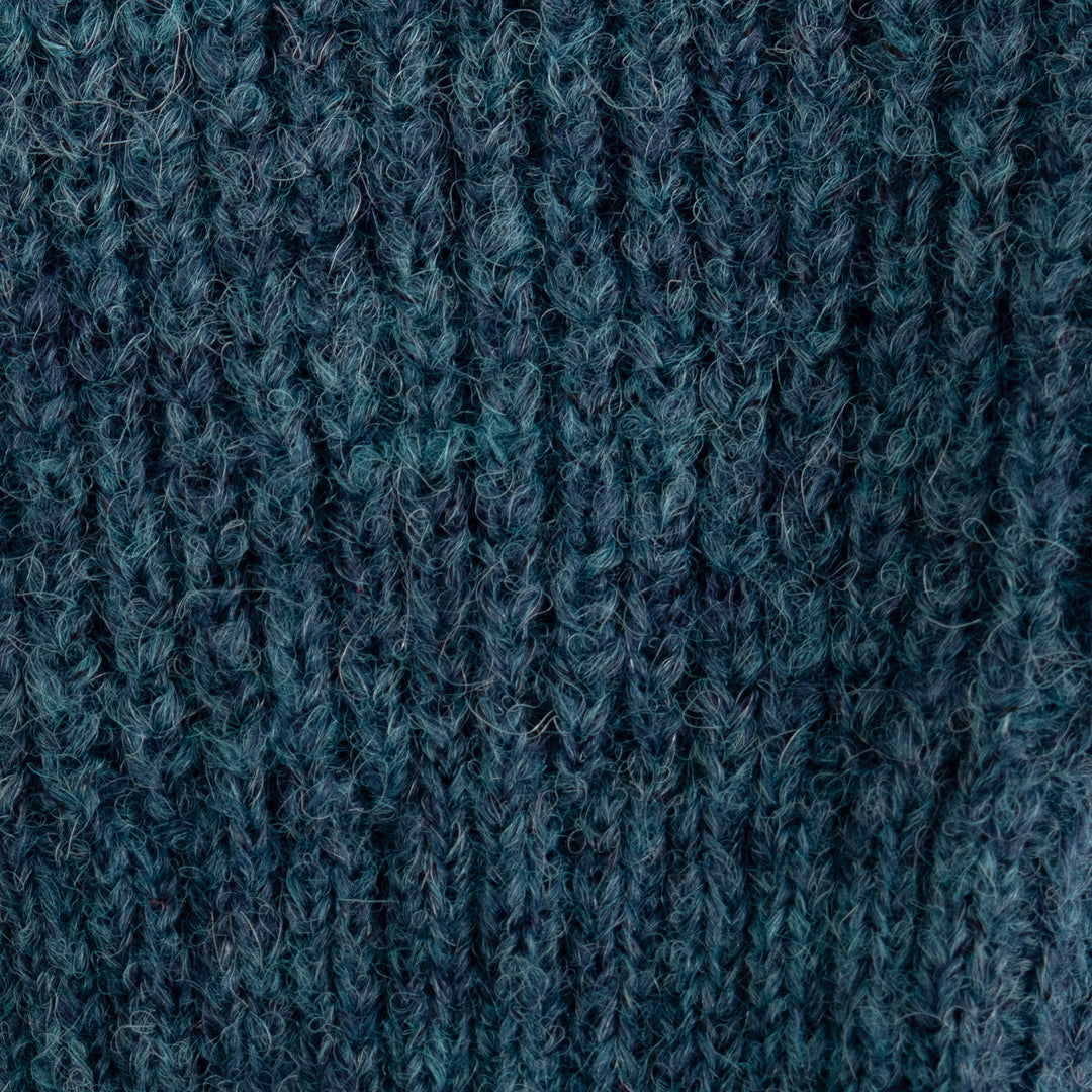 Knit Alpaca and Wool Blend Fingerless Mitts in Peacock Green - Peacock Epoch