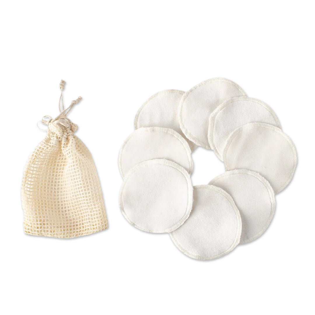 Set of 8 Reusable Cotton Rounds with Mesh Laundry Bag - Gentle Touch