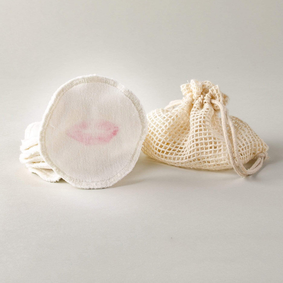 Set of 8 Reusable Cotton Rounds with Mesh Laundry Bag - Gentle Touch