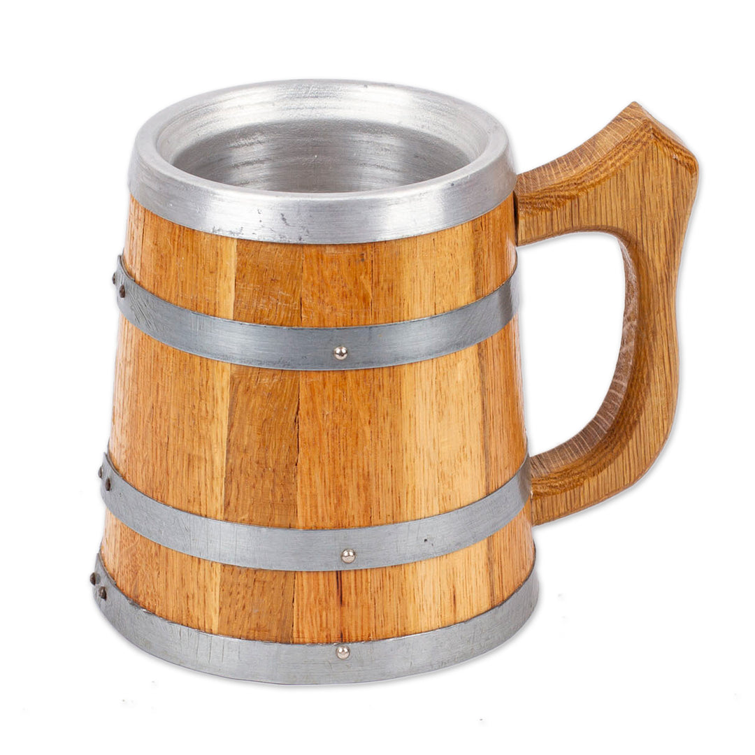 Handcrafted Oak Stave and Stainless Steel Beer Mug - Memories from the Inn