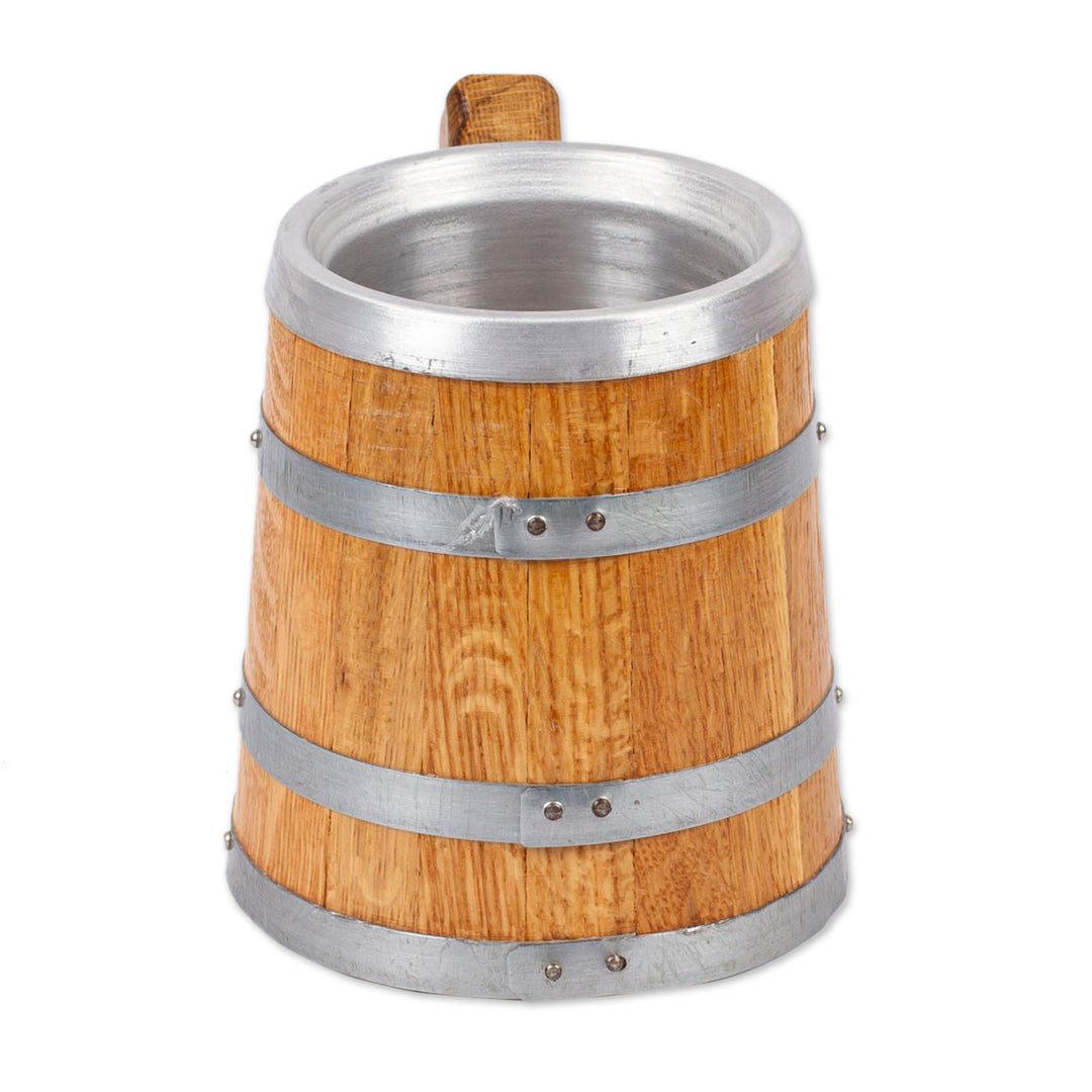 Handcrafted Oak Stave and Stainless Steel Beer Mug - Memories from the Inn
