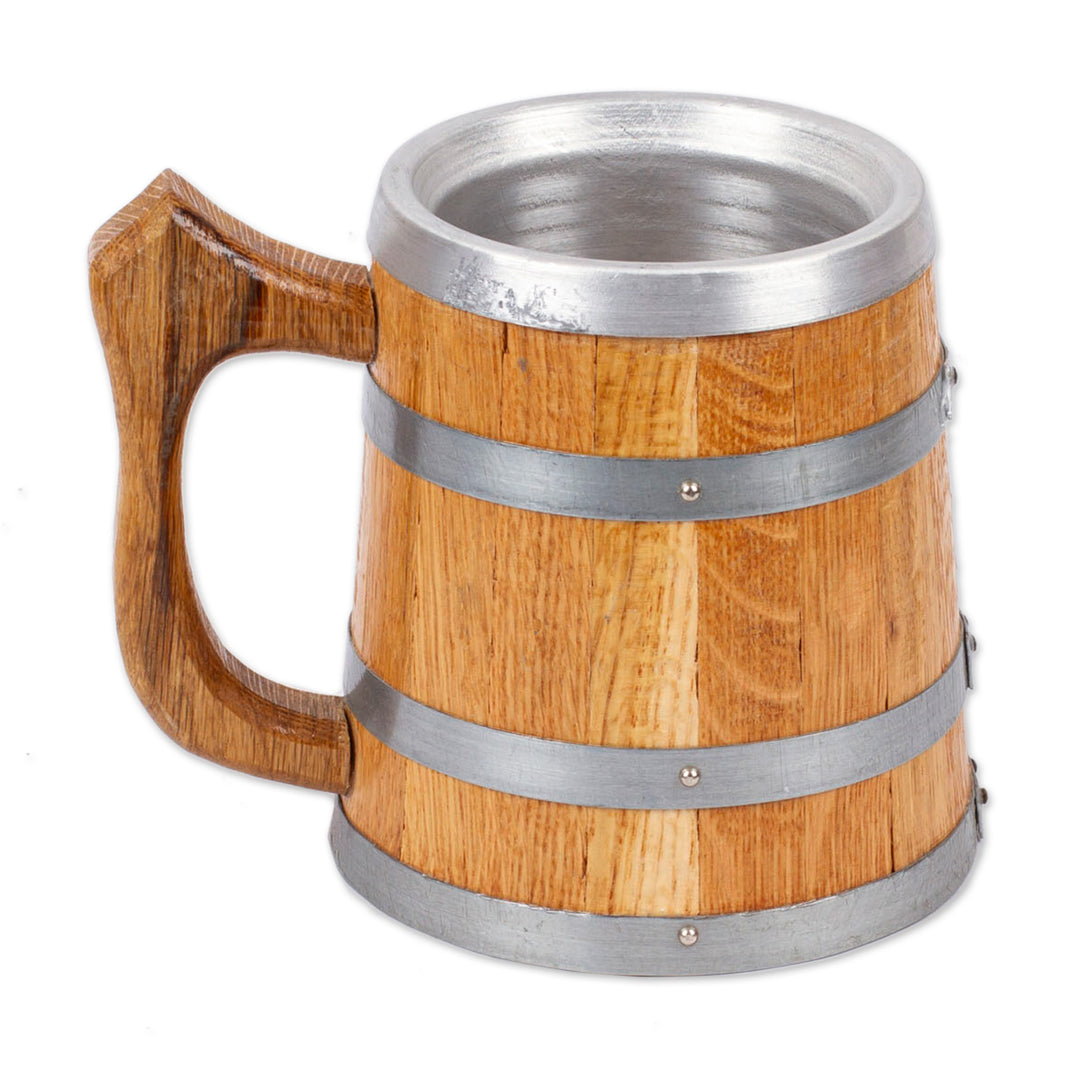 Handcrafted Oak Stave and Stainless Steel Beer Mug - Memories from the Inn