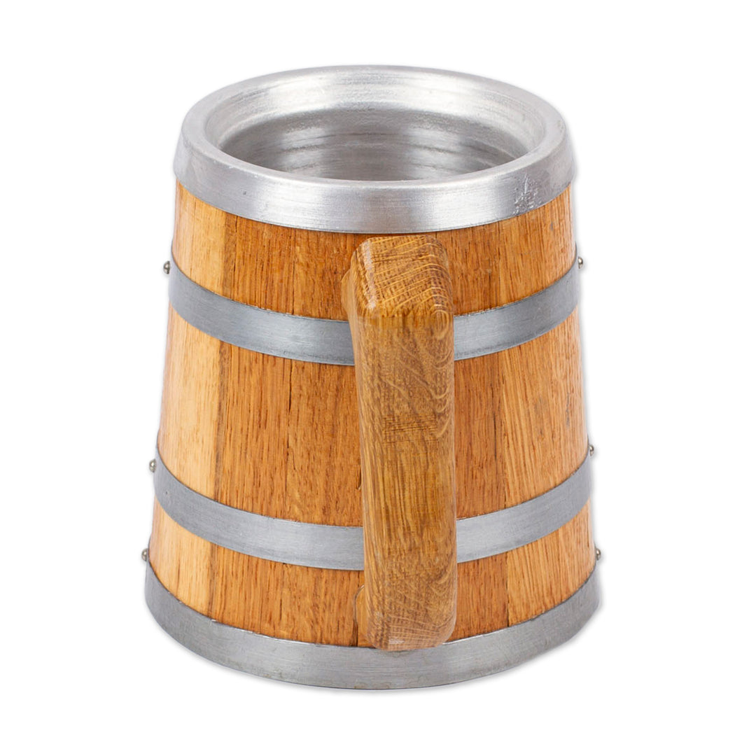 Handcrafted Oak Stave and Stainless Steel Beer Mug - Memories from the Inn