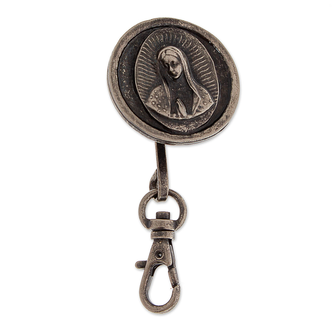 High-Polished Our Lady of Guadalupe Zamac Metal Keychain - Guadalupe's Light