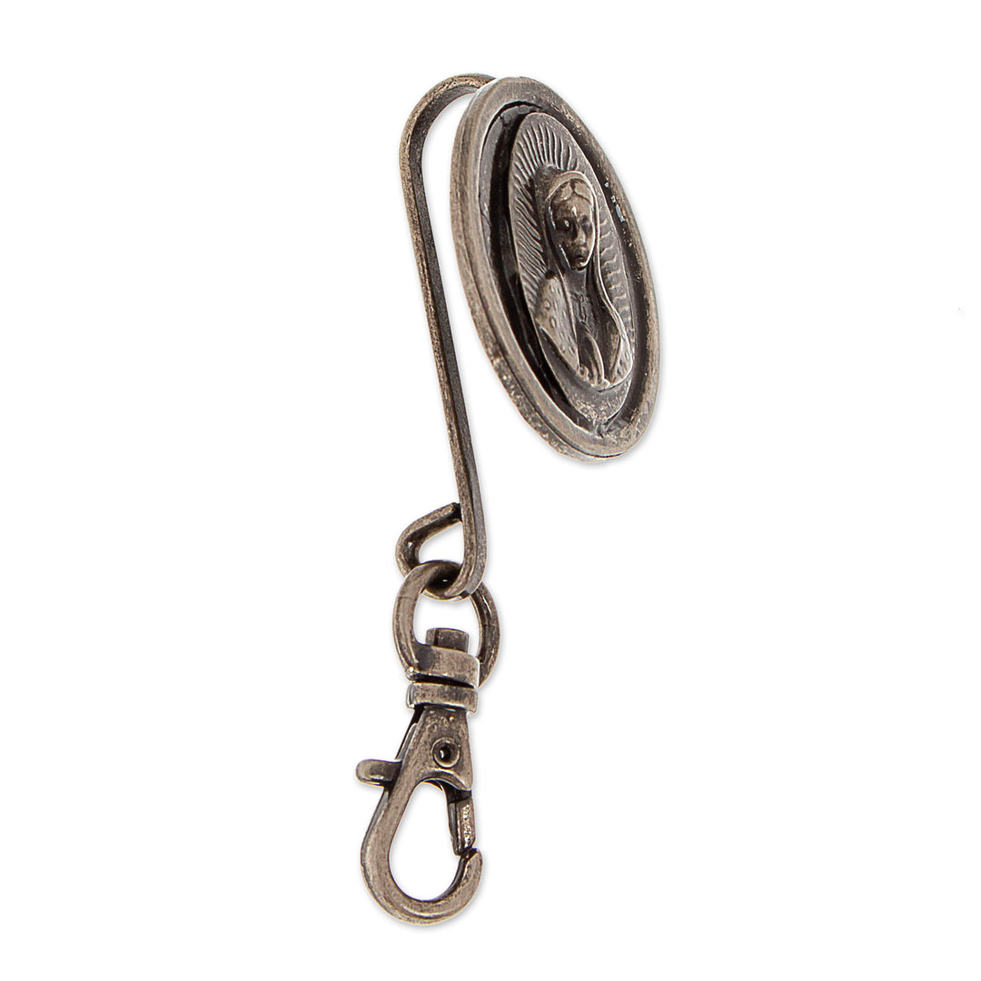 High-Polished Our Lady of Guadalupe Zamac Metal Keychain - Guadalupe's Light