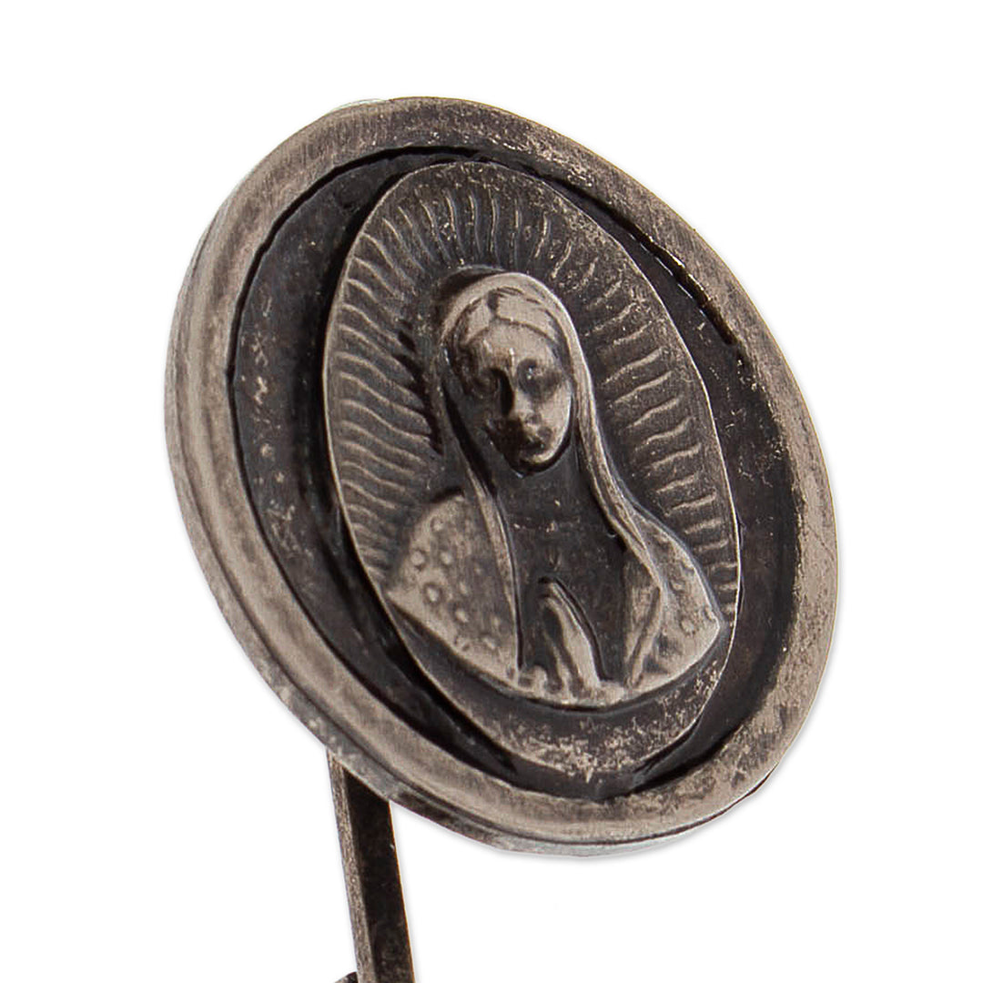 High-Polished Our Lady of Guadalupe Zamac Metal Keychain - Guadalupe's Light
