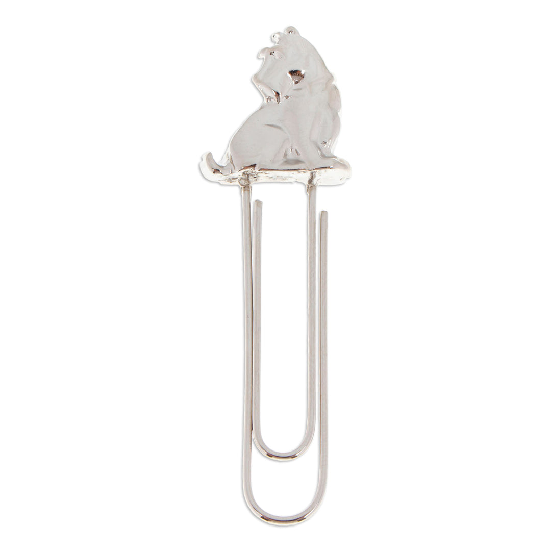 High-Polished Dog-Shaped Zamac Metal Clip Bookmark - Loyal Shine