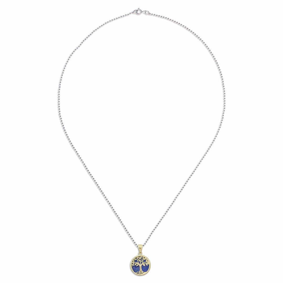 18k Gold-plated Lapis Lazuli Tree of Life Pendant Necklace - Glorious Haven in Lapis
