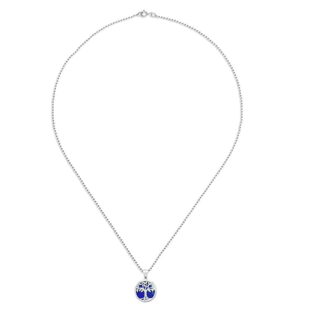 Lapis Lazuli and Sterling Silver Tree of Life Necklace - Haven in Lapis