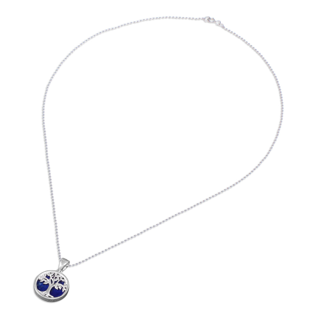 Lapis Lazuli and Sterling Silver Tree of Life Necklace - Haven in Lapis