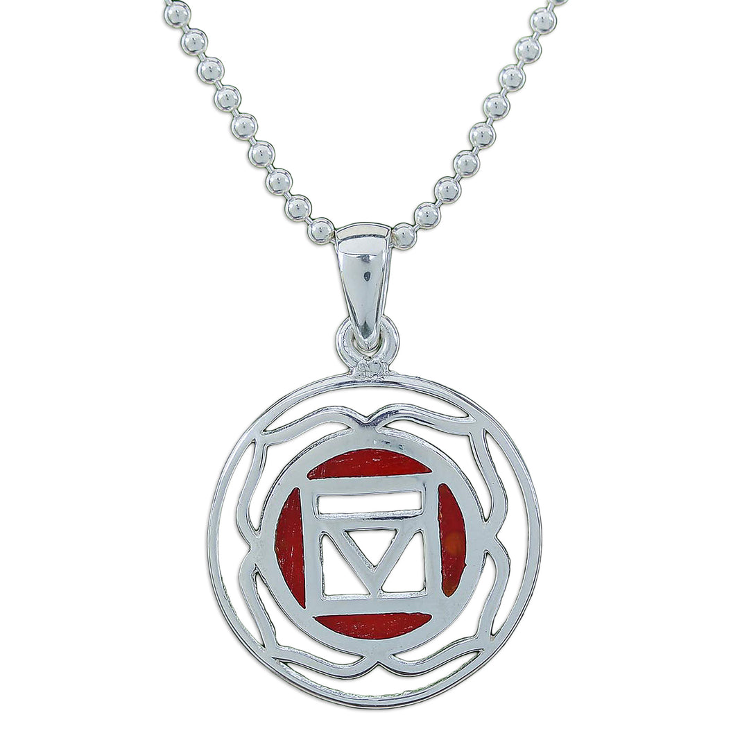 Inspirational Lotus-Themed Carnelian Pendant Necklace - Mind on Fire