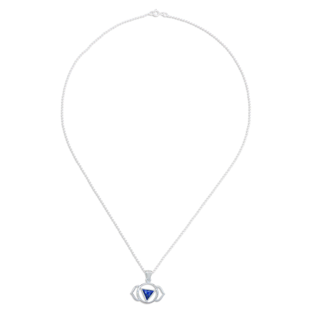 Semi-Abstract Elephant-Themed Lapis Lazuli Pendant Necklace - Giant Intellect