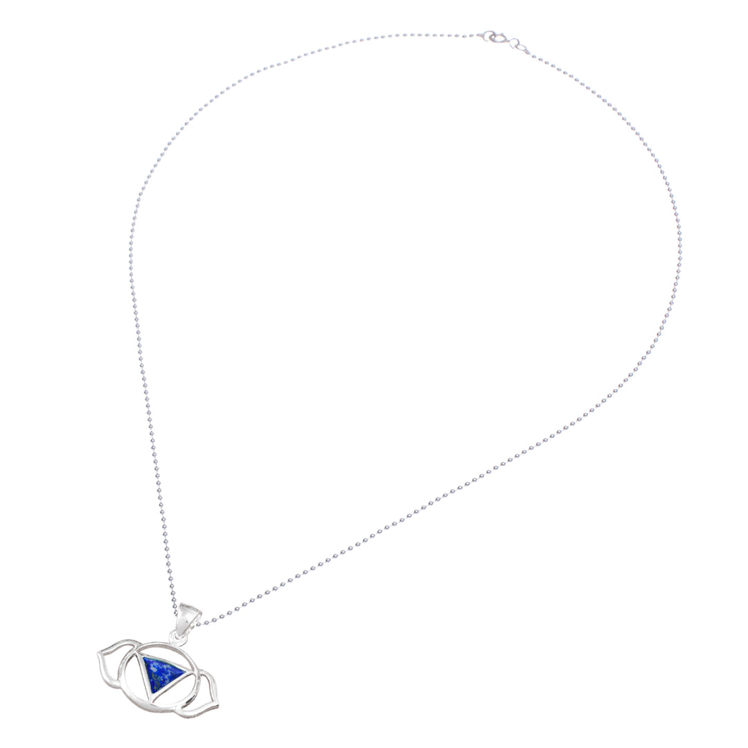 Semi-Abstract Elephant-Themed Lapis Lazuli Pendant Necklace - Giant Intellect