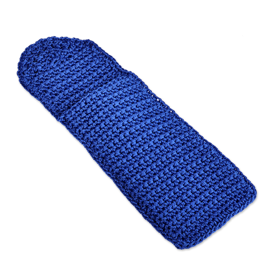 Crocheted Handcrafted Blue Glasses Case from Armenia - Vision of Glamour