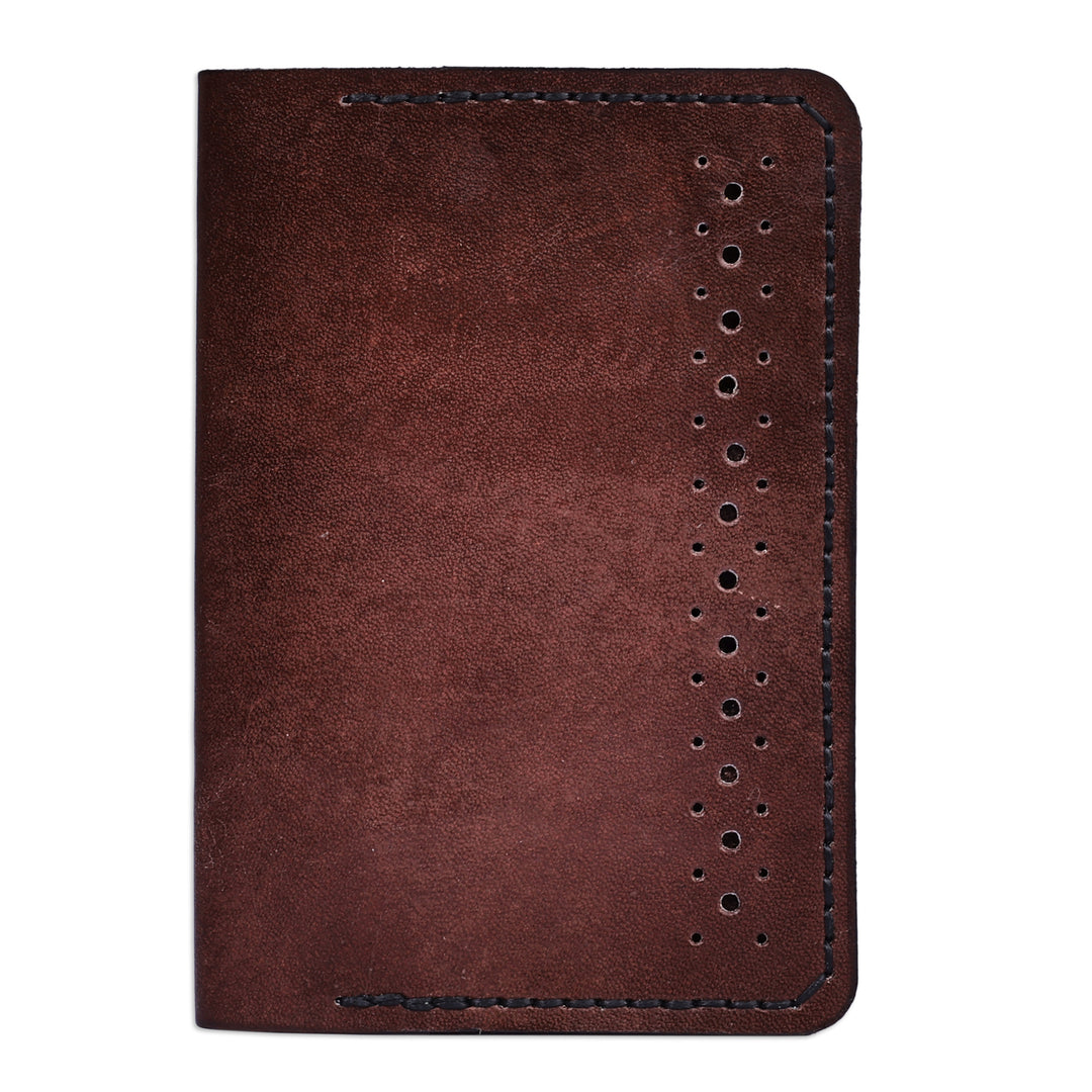 Travel-Friendly Cocoa Brown 100% Leather Passport Case - Trip in Cocoa