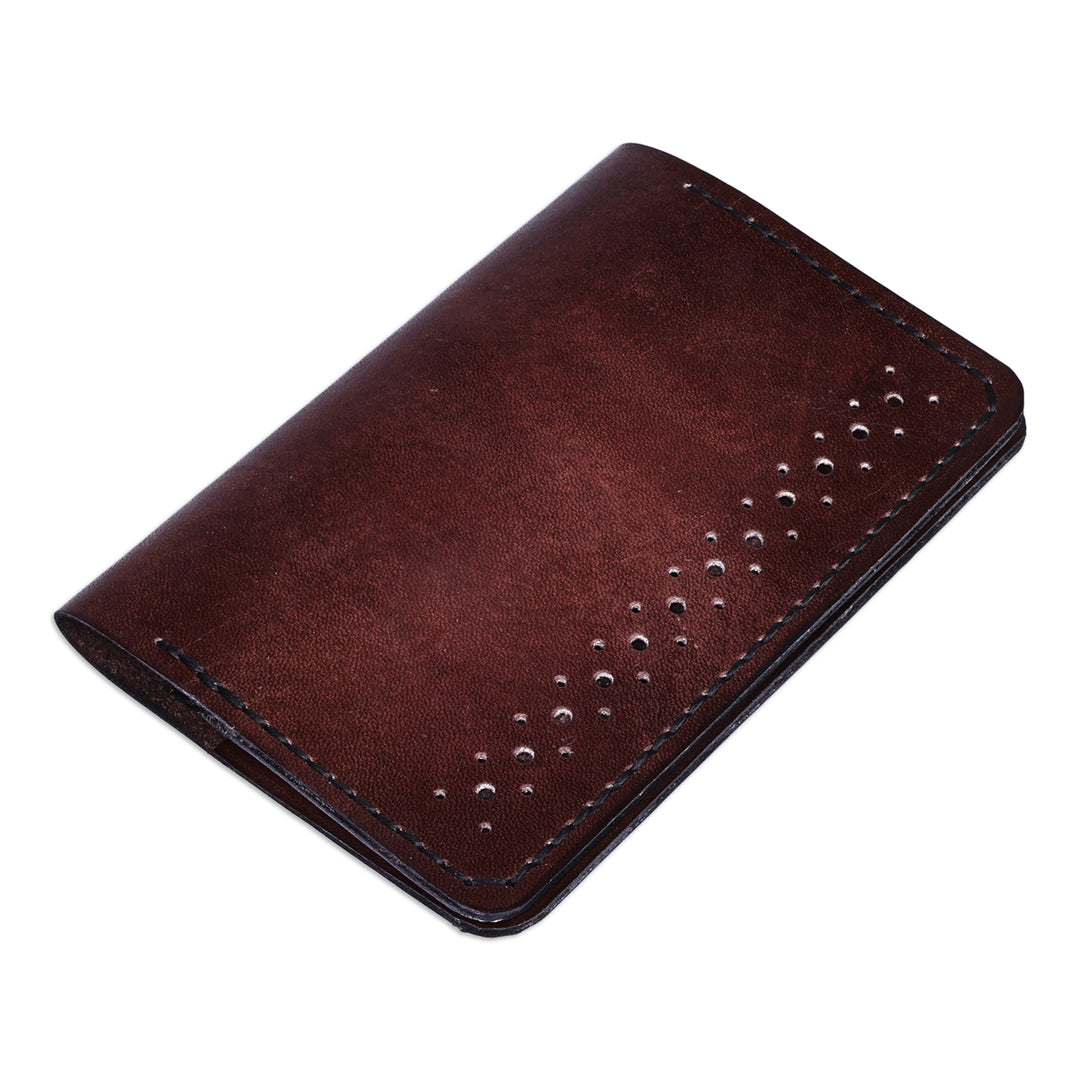 Travel-Friendly Cocoa Brown 100% Leather Passport Case - Trip in Cocoa