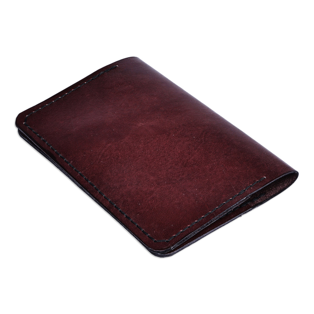 Travel-Friendly Cocoa Brown 100% Leather Passport Case - Trip in Cocoa