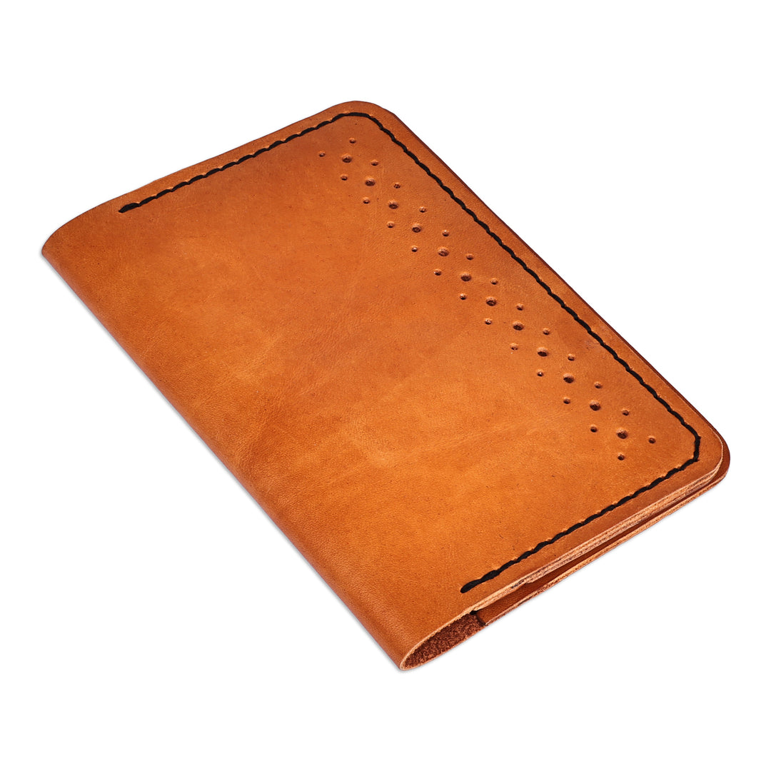 Travel-Friendly Sand Brown 100% Leather Passport Case - Trip in Sand