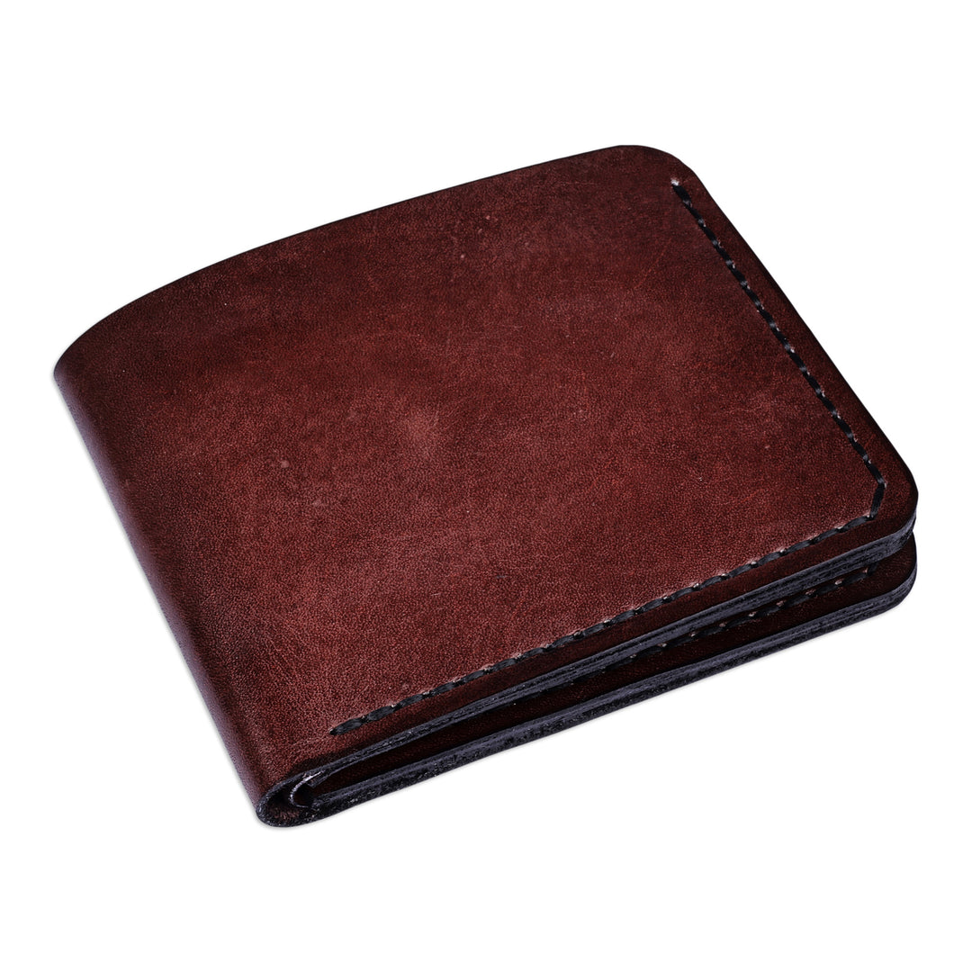 Minimalist 100% Leather Wallet in a Cocoa Brown Hue - Cocoa Times