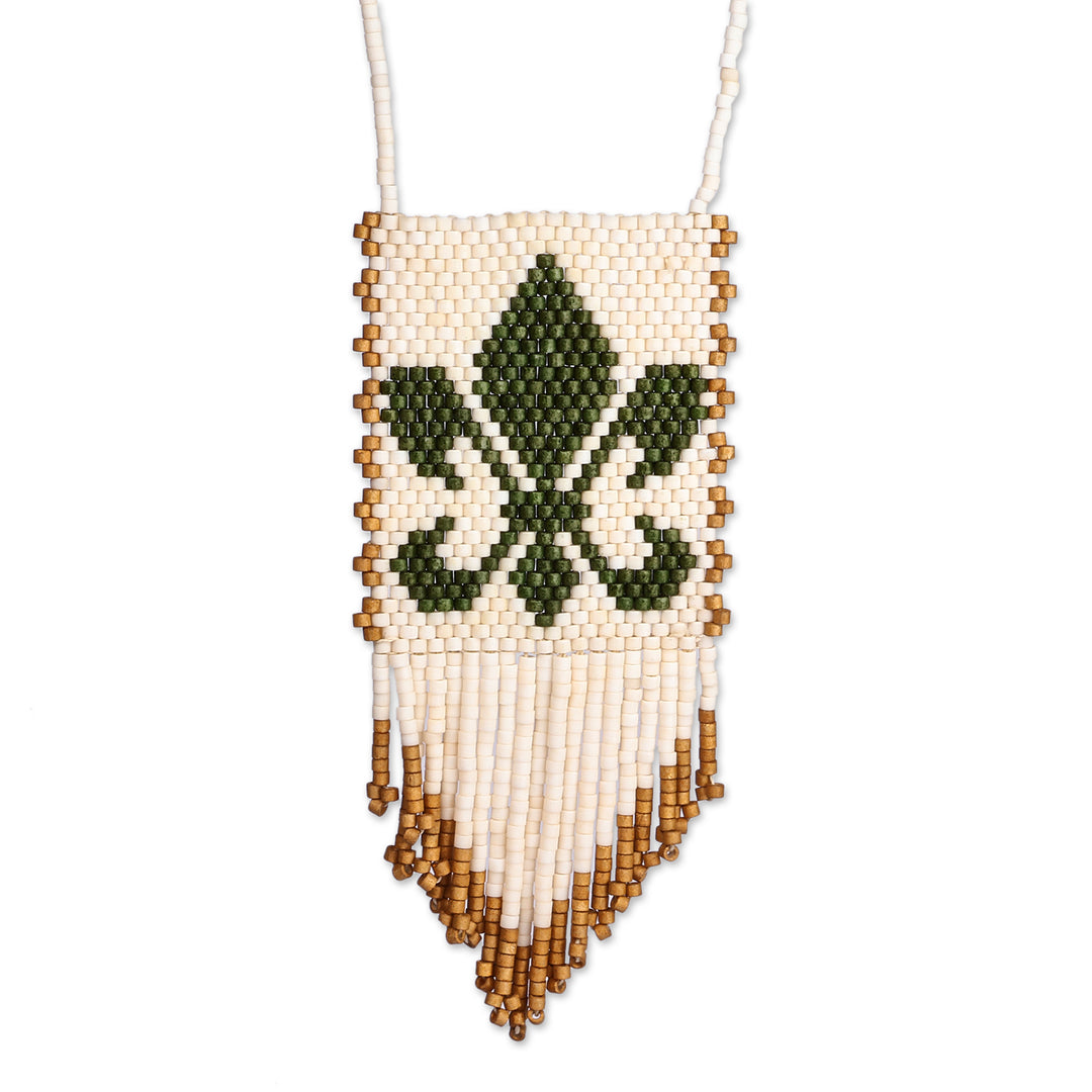 Traditional Glass Beaded Pendant Necklace Made in Armenia - Noble Harmony