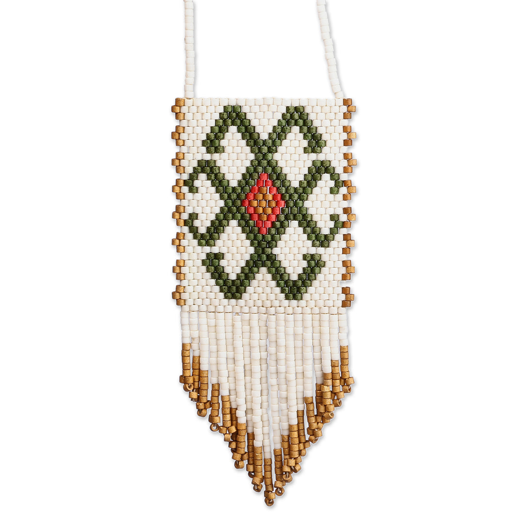 Fair Trade Armenian Handmade Glass Beaded Pendant Necklace - Noble Charm