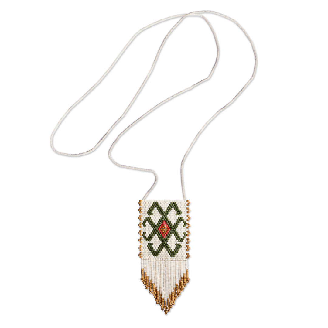 Fair Trade Armenian Handmade Glass Beaded Pendant Necklace - Noble Charm
