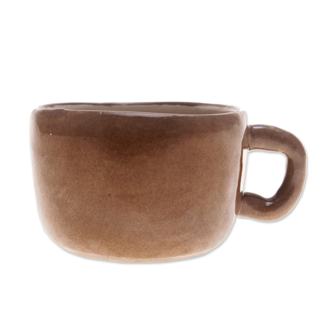 Animal-Themed Ceramic Sloth Espresso Cup Crafted in Thailand - Sloth Demitasse