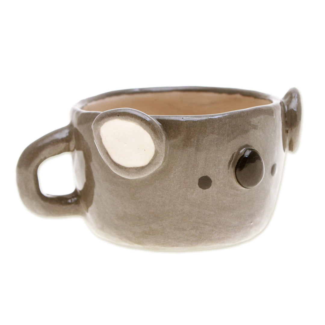 Animal-Themed Ceramic Koala Espresso Cup from Thailand - Koala Demitasse