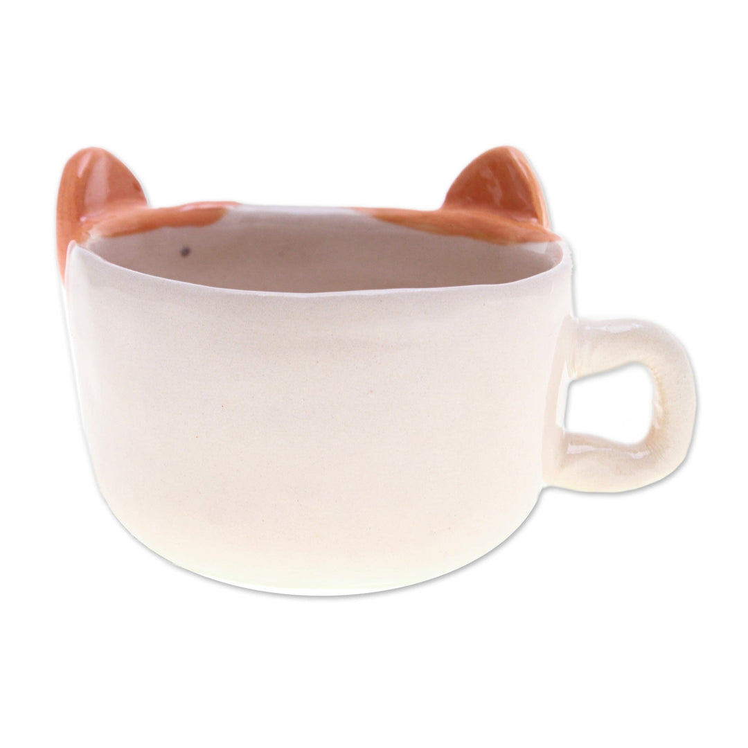 Dog-Themed Ceramic Corgi Demitasse Handcrafted in Thailand - Corgi Demitasse
