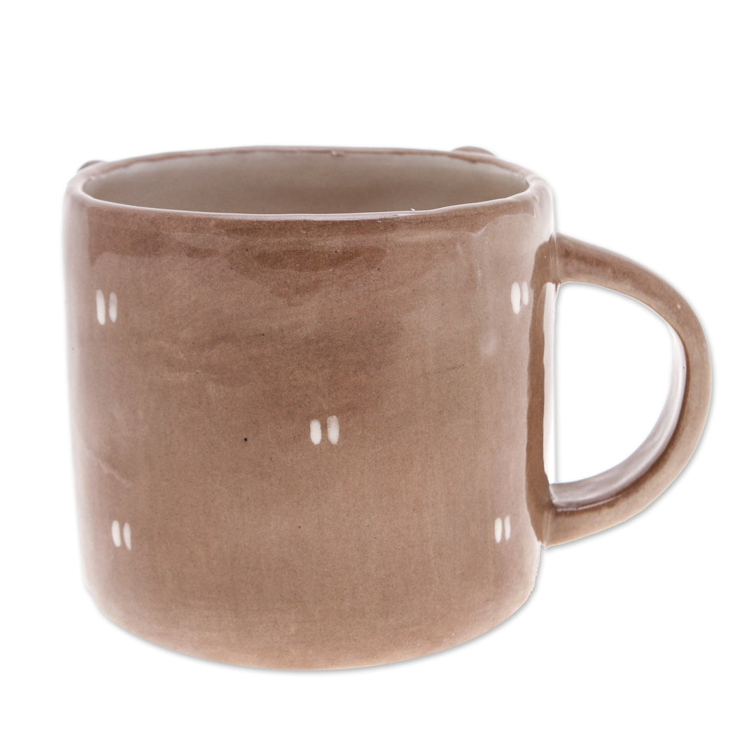 Whimsical Animal-Themed Handcrafted Ceramic Bear Mug - Bear Morning