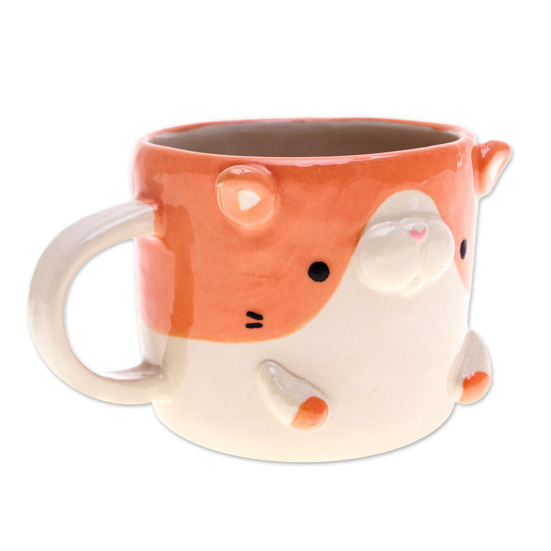 Whimsical Animal-Themed Handcrafted Cat Mug - Cat Morning