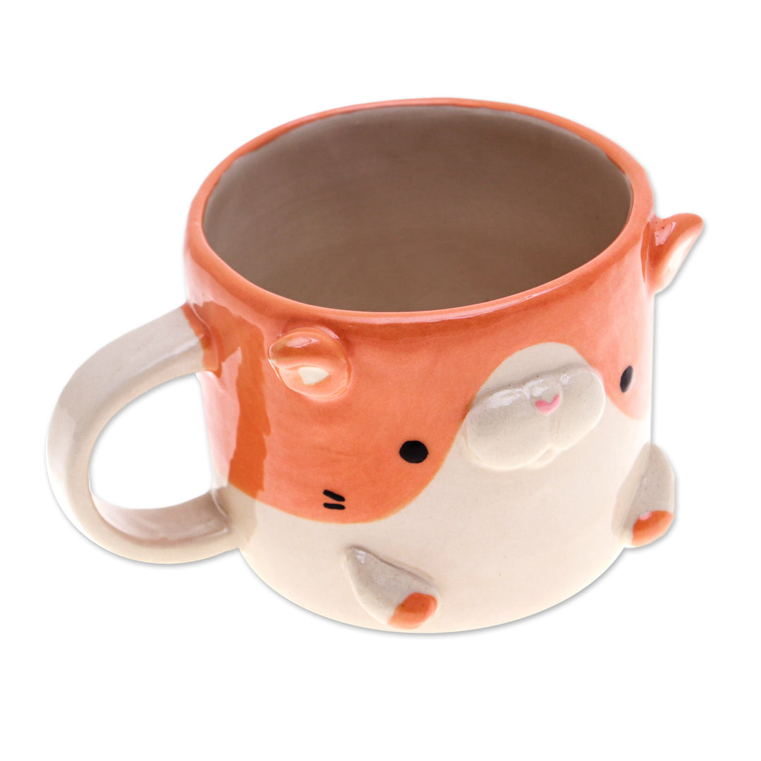 Whimsical Animal-Themed Handcrafted Cat Mug - Cat Morning
