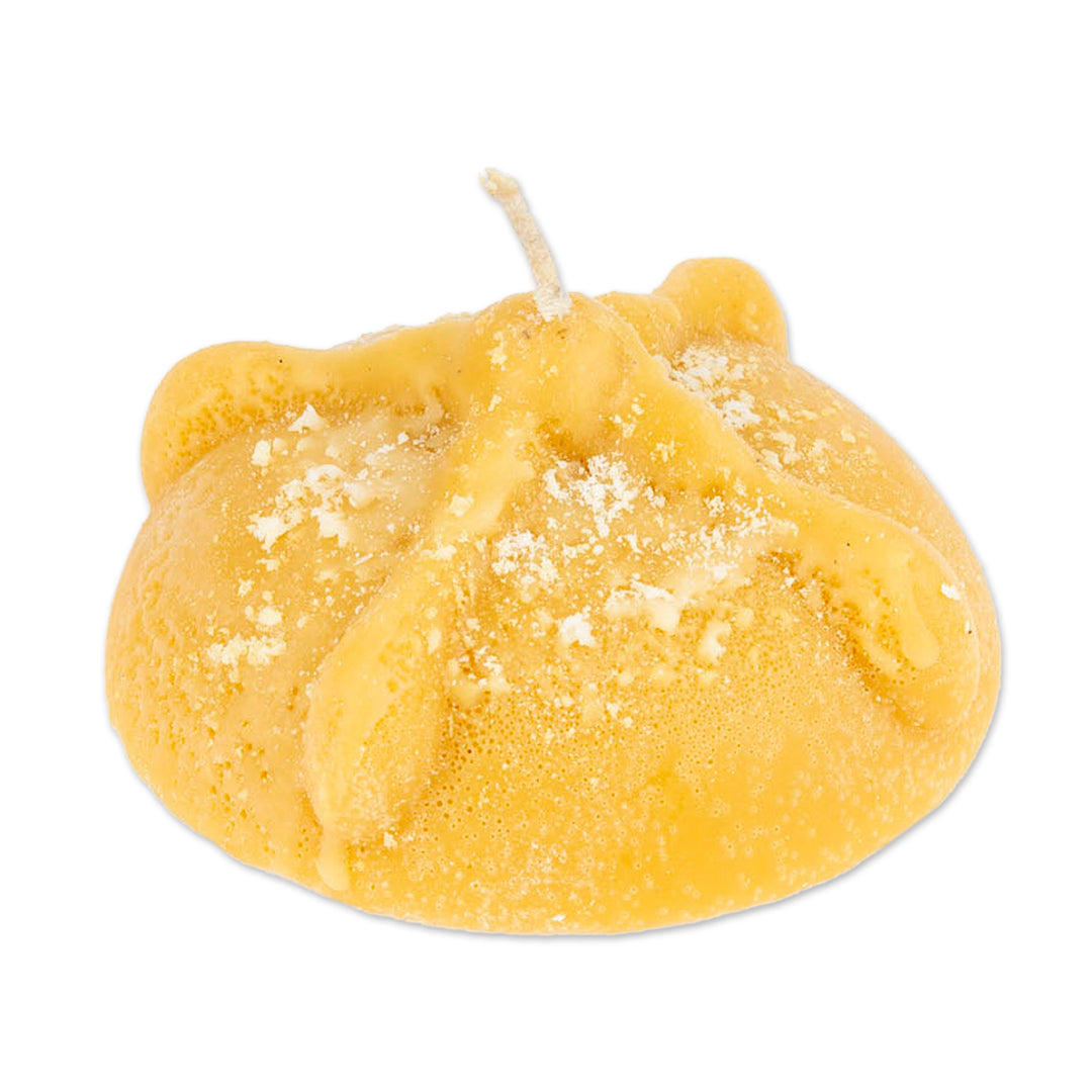 Mexican Handmade Bread-Shaped Beige Paraffin Wax Candle - Warm Bread