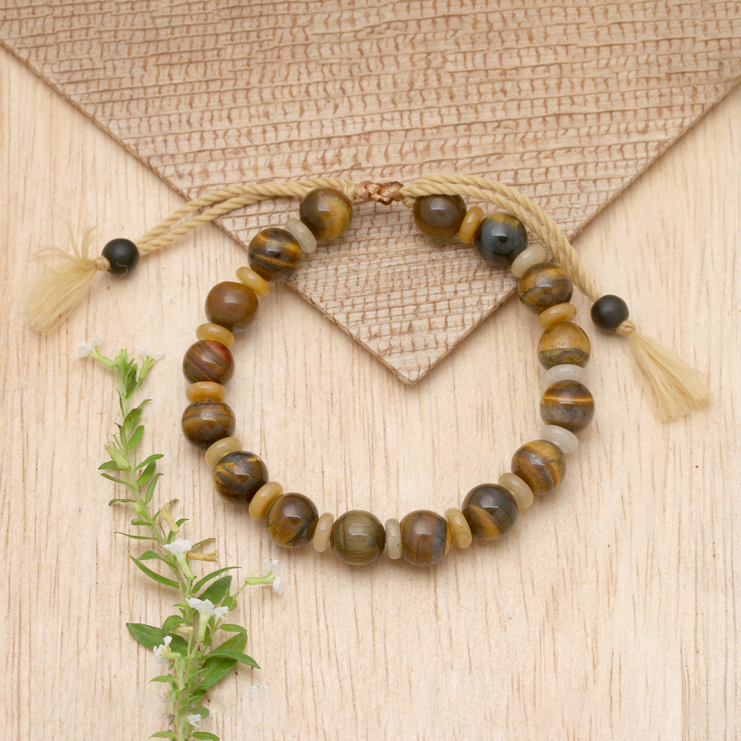 Bohemian Adjustable Multi-Gemstone Beaded Bracelet - Magical Waves