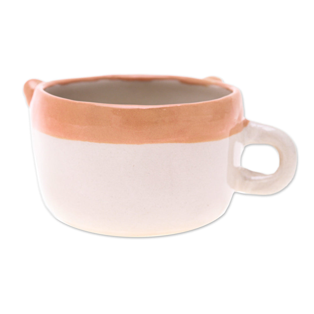 Fair Trade Animal-Themed Ceramic Fox Demitasse from Thailand - Fox Demitasse