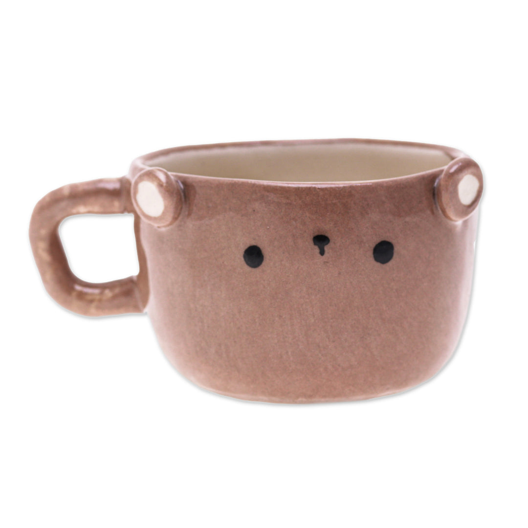 Thai Artisan-Crafted Animal-Themed Ceramic Bear Demitasse - Bear Demitasse