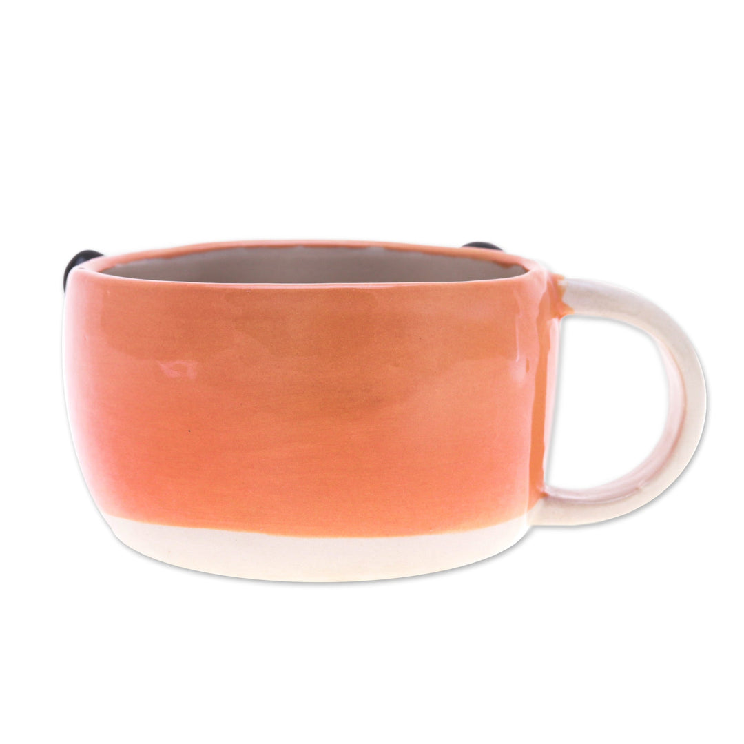 Fair Trade 6 oz Ceramic Tiger Cup with a Glossy Finish - Tiger Elixir