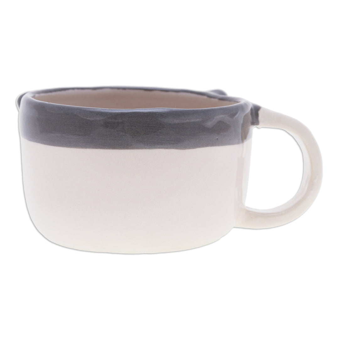 Whimsical 6 oz Ceramic Raccoon Cup with a Glossy Finish - Raccoon Elixir