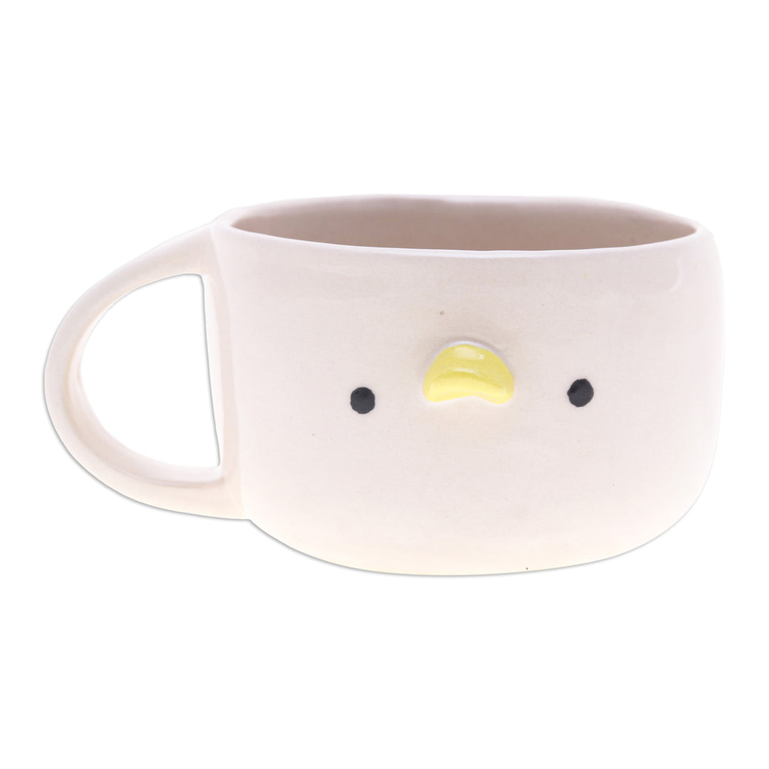 Handcrafted 6 oz Ceramic Duck Cup with Glossy Finish - Duck Elixir