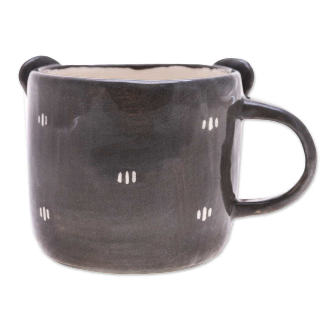 Whimsical Handcrafted Glossy-Finished Ceramic Koala Mug - Koala Morning