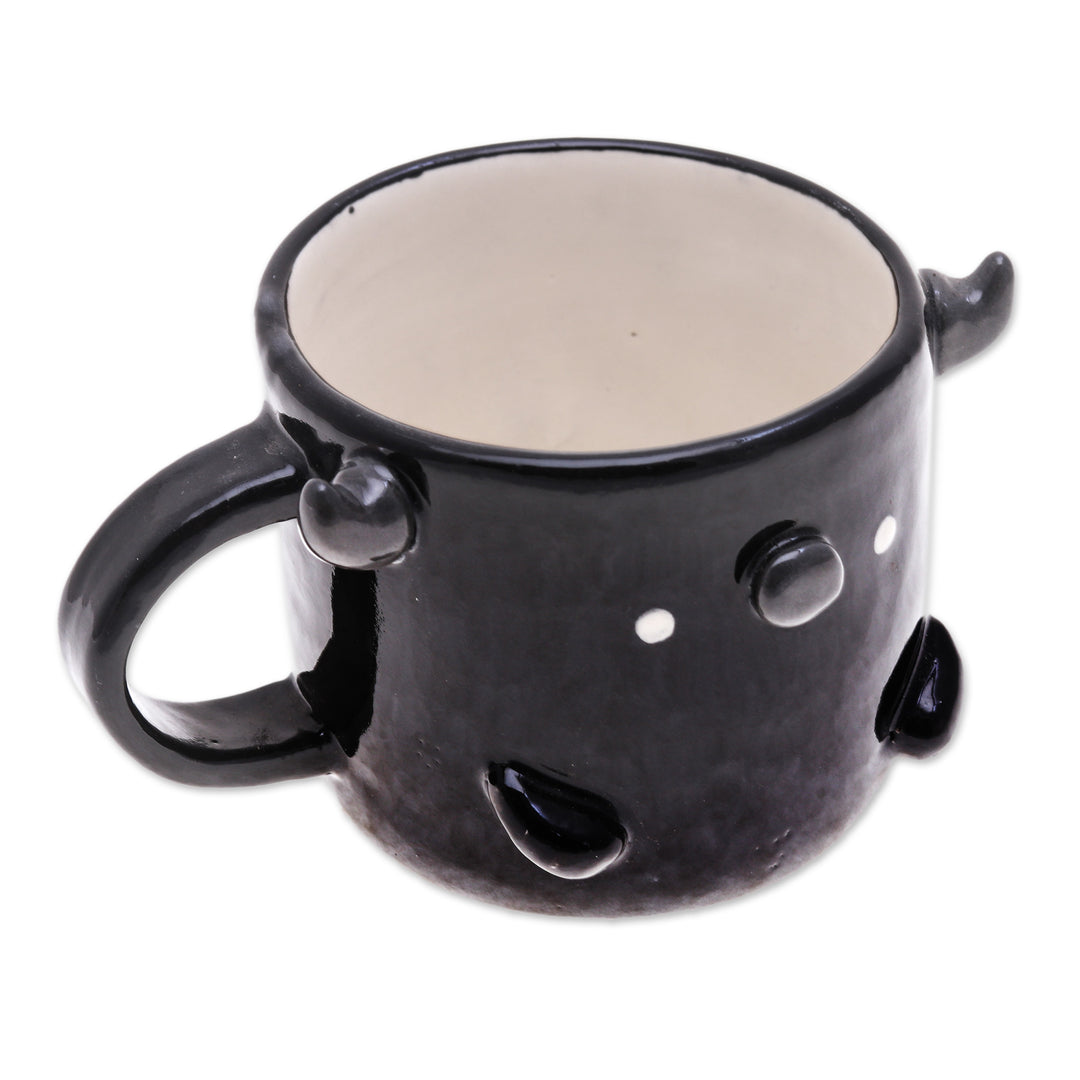 Whimsical Handcrafted Glossy-Finished Ceramic Buffalo Mug - Buffalo Morning