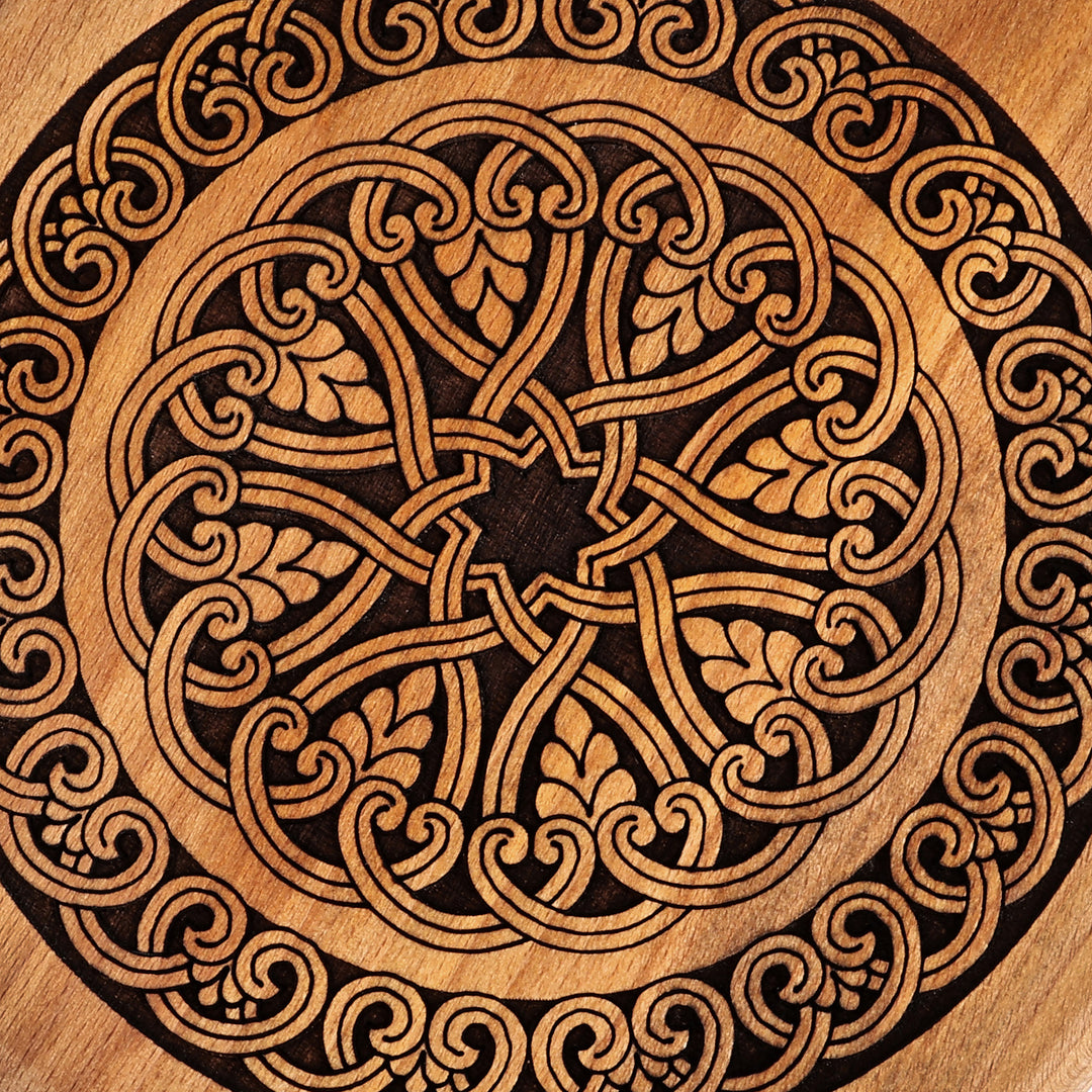 Folk Art Handmade Medium-Sized Beechwood Trivet from Armenia - Ancestral Feast