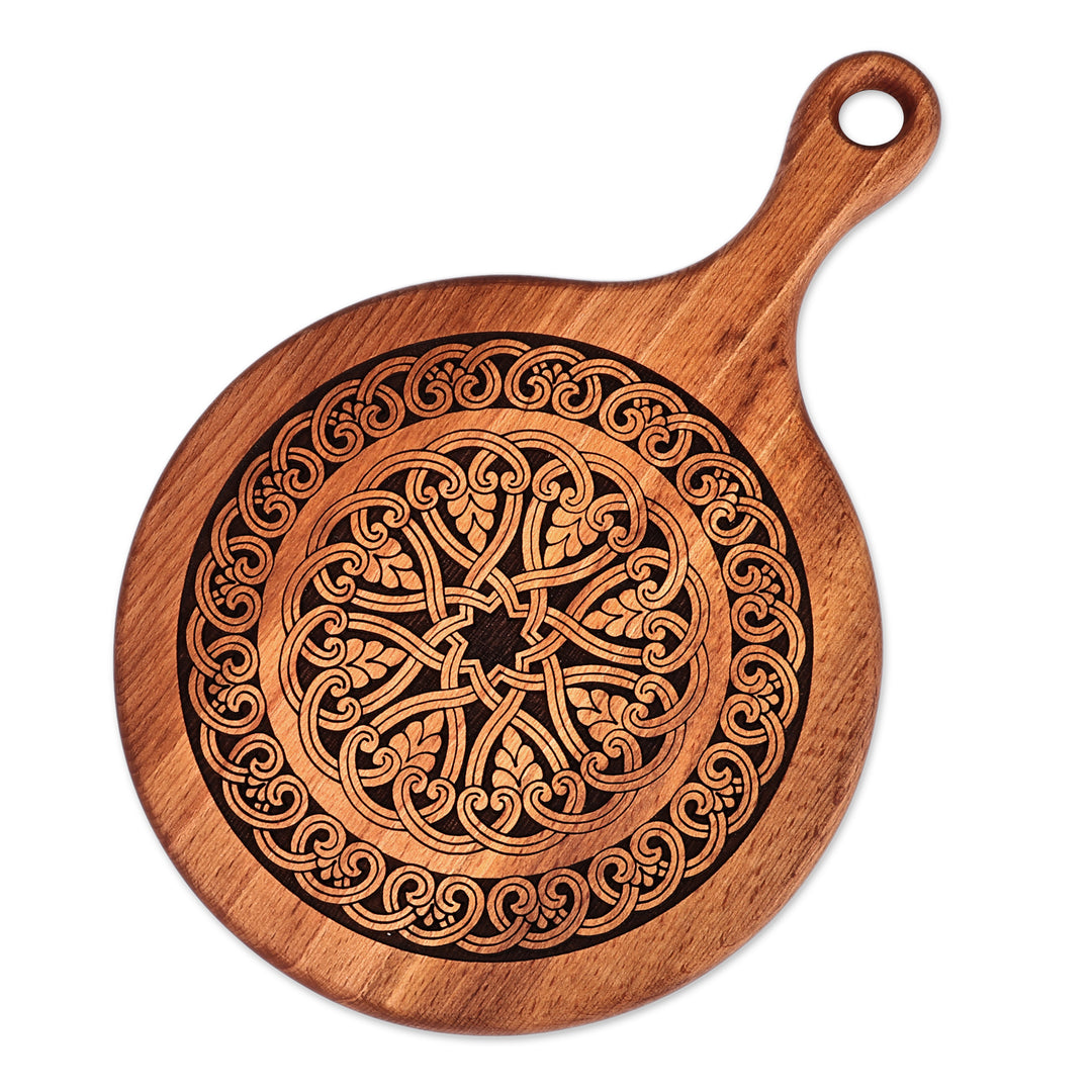 Classic Handmade Large-Sized Beechwood Trivet from Armenia - Ancestral Feast