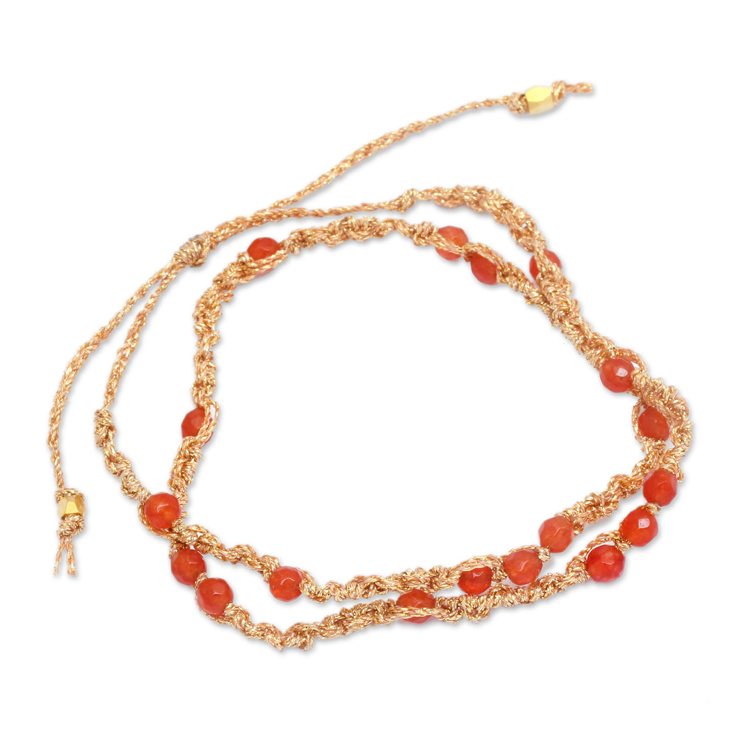 Tourmaline Beaded Macrame Wrap Bracelet from Bali - Pure Shine