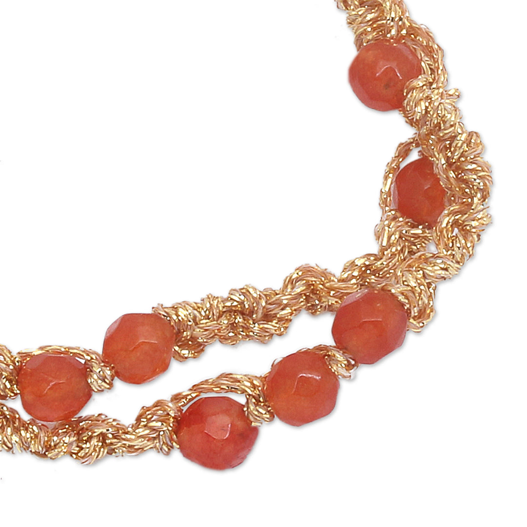 Tourmaline Beaded Macrame Wrap Bracelet from Bali - Pure Shine