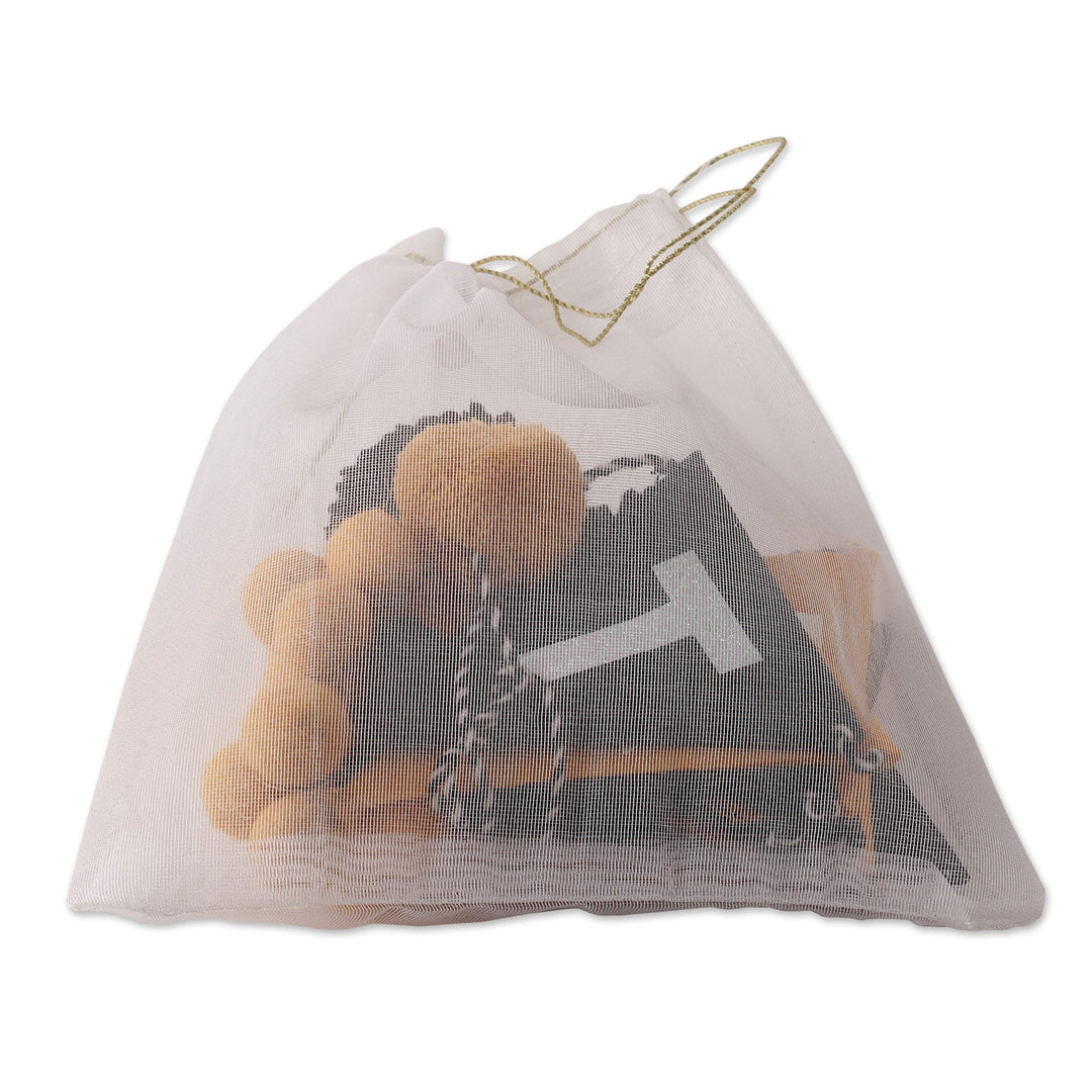 Halloween-Themed Black and Yellow Wool Felt Garland - Trick or Treat Party