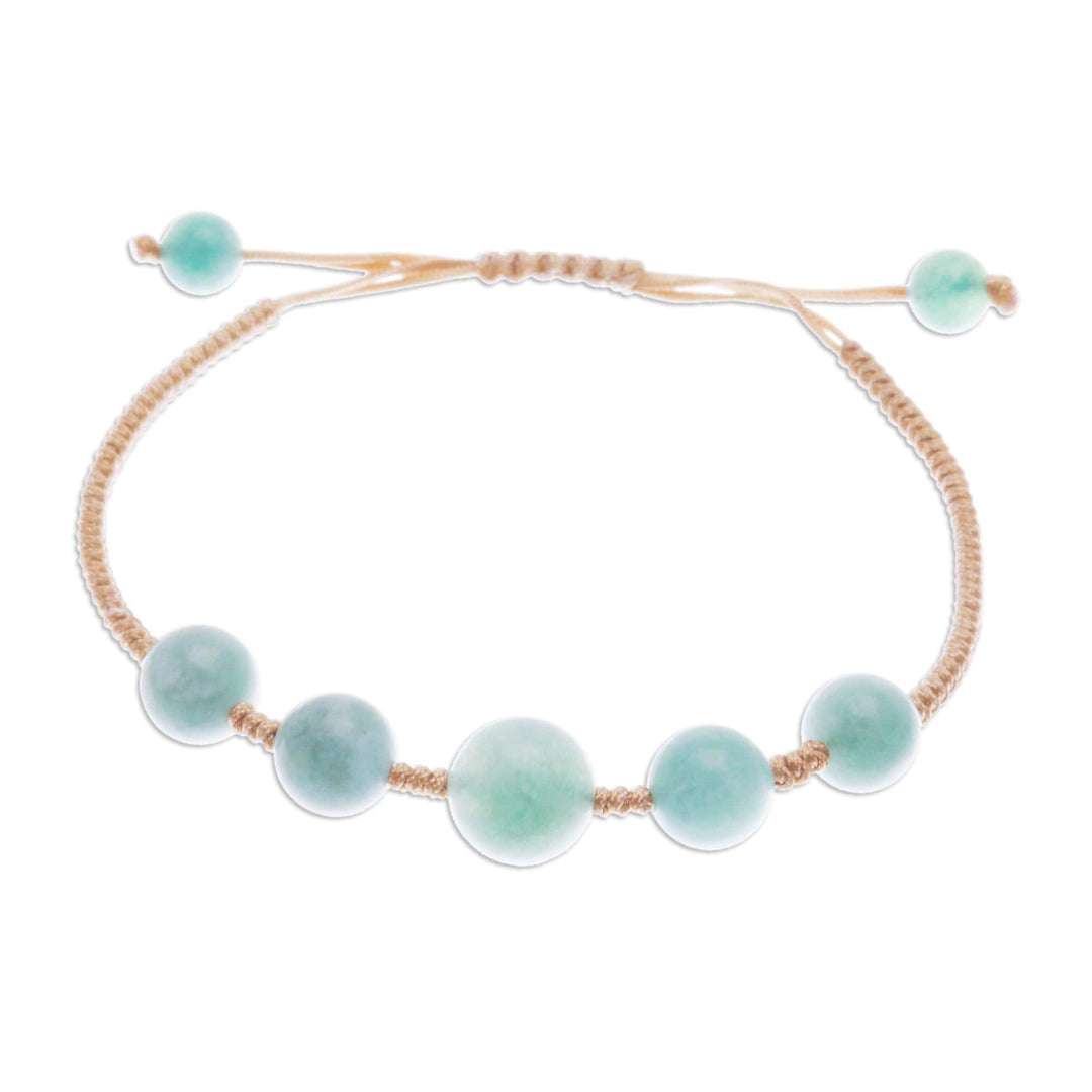 Adjustable Macrame Pendant Bracelet with Tourmaline Stones - Sublime Sea