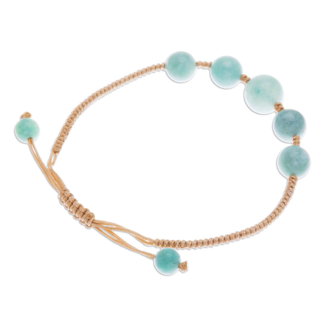 Adjustable Macrame Pendant Bracelet with Tourmaline Stones - Sublime Sea