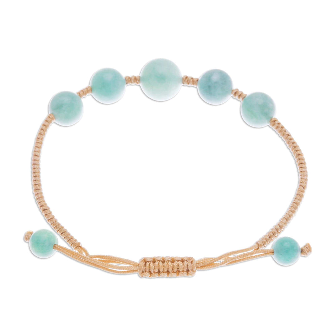 Adjustable Macrame Pendant Bracelet with Tourmaline Stones - Sublime Sea